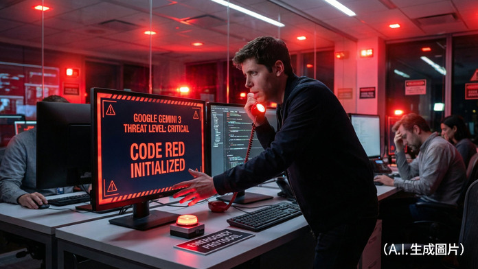 openai-ceo-declared-code-red-01 面對 Google、Anthropic 威脅 OpenAI 發出紅色警報