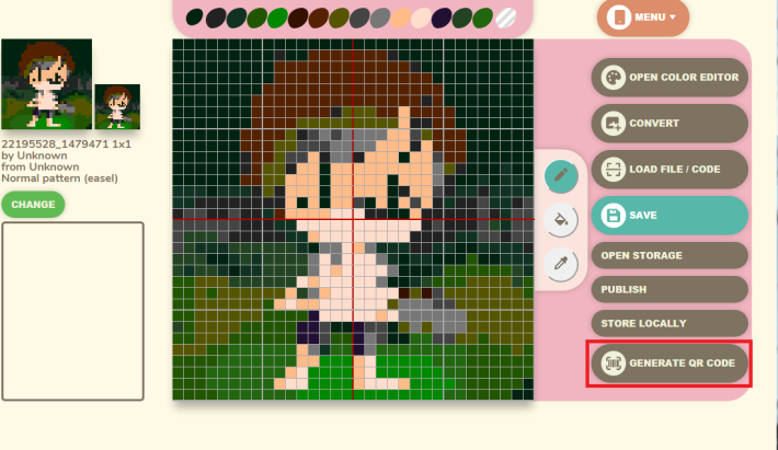 Step.4 大家在可以此稍微修改貼圖後按「 GENERATE QR CODE 」輸出 QR Code