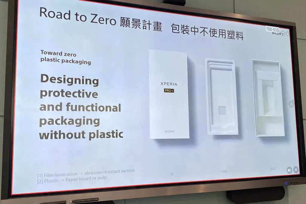Sony 亦響應環保,Xperia PRO-I 的包裝中不會使用塑料。