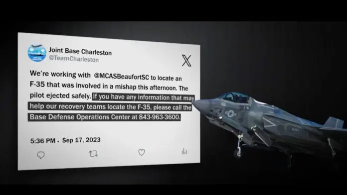 F-35B 無人駕駛失踪亂飛　美海軍首用社交平台發帖尋隱形戰機