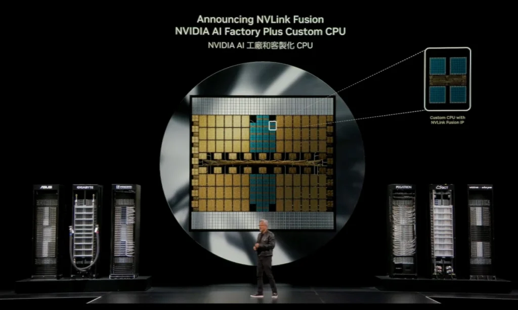 NVLink Fusion 以半客製化方式，供客戶選擇 Blackwell 晶片中，選擇不同的 CPU 核心，以配合客戶對軟件的相容性。