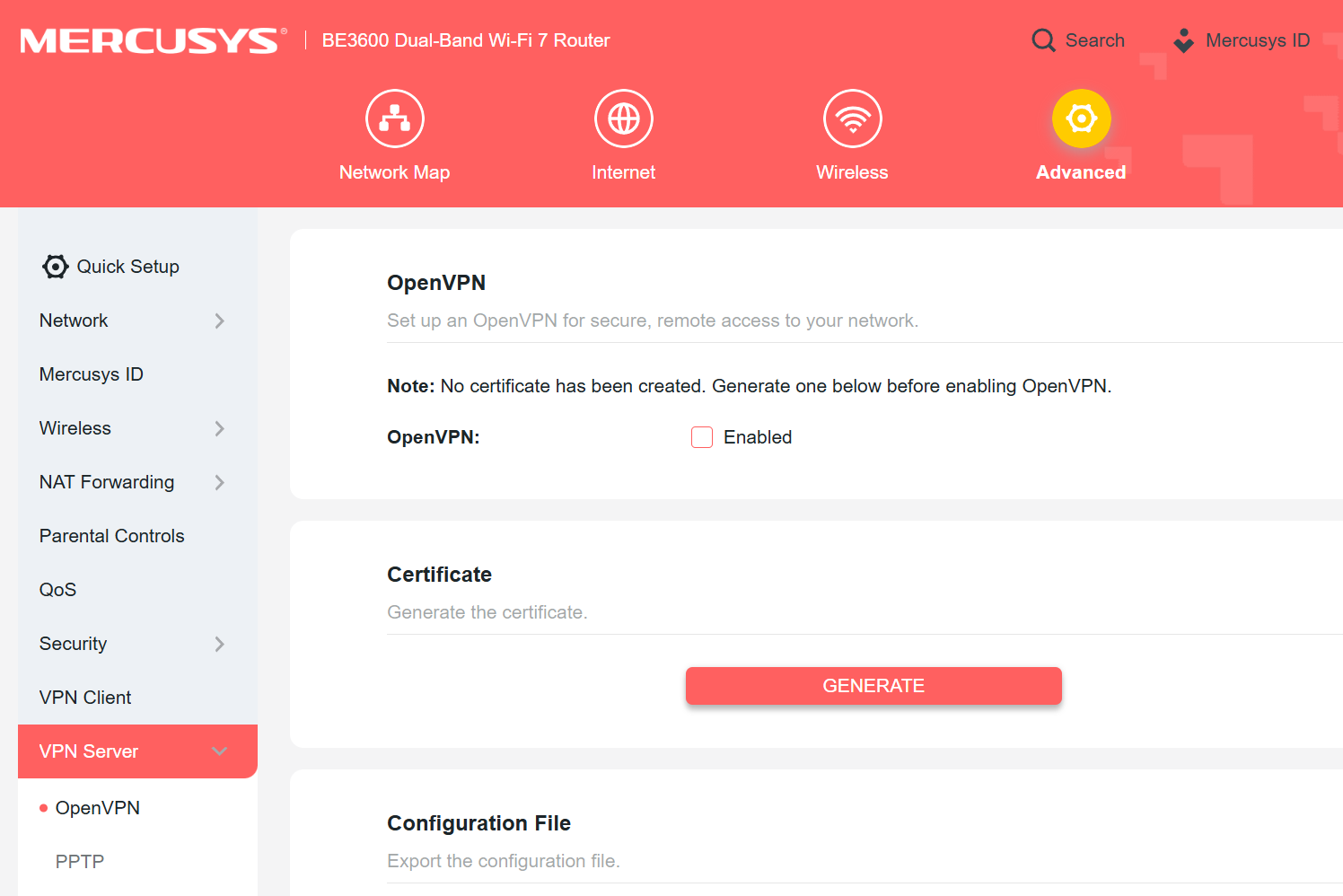 支援 OpenVPN Server 及 Client 功能。