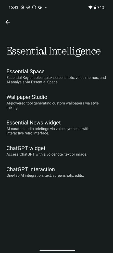 Nothing Phone (3) 支援 Essential Intelligence,不過因為 Essential Intelligence 有部分功能會依賴 ChatGPT 來進行,如要在香港使用,可能要透過 VPN 長期將手機翻牆到非中港澳門地區才能使用,這一點可要留意。