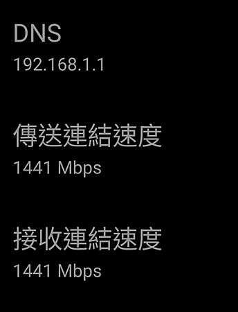 啟用設定前，手機只能以 1,441Mbps 連接路由器。