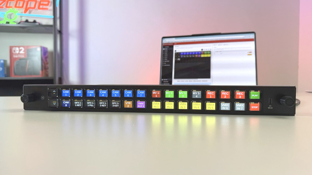 Elgato Stream Deck Studio 針對專業用戶需要，用戶可以將一連串專業裝置的操作設定到一個按鈕上，一按即執行。