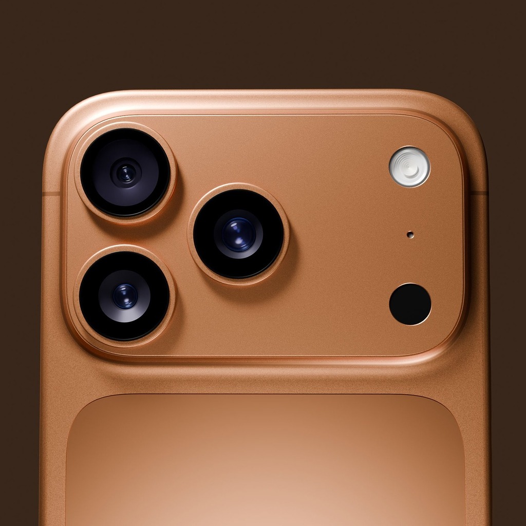 今年的 iPhone 17 Pro 及 Pro Max 據知將會加入橙色版本，加上全新的鏡頭模組設計，辨識度相當高。