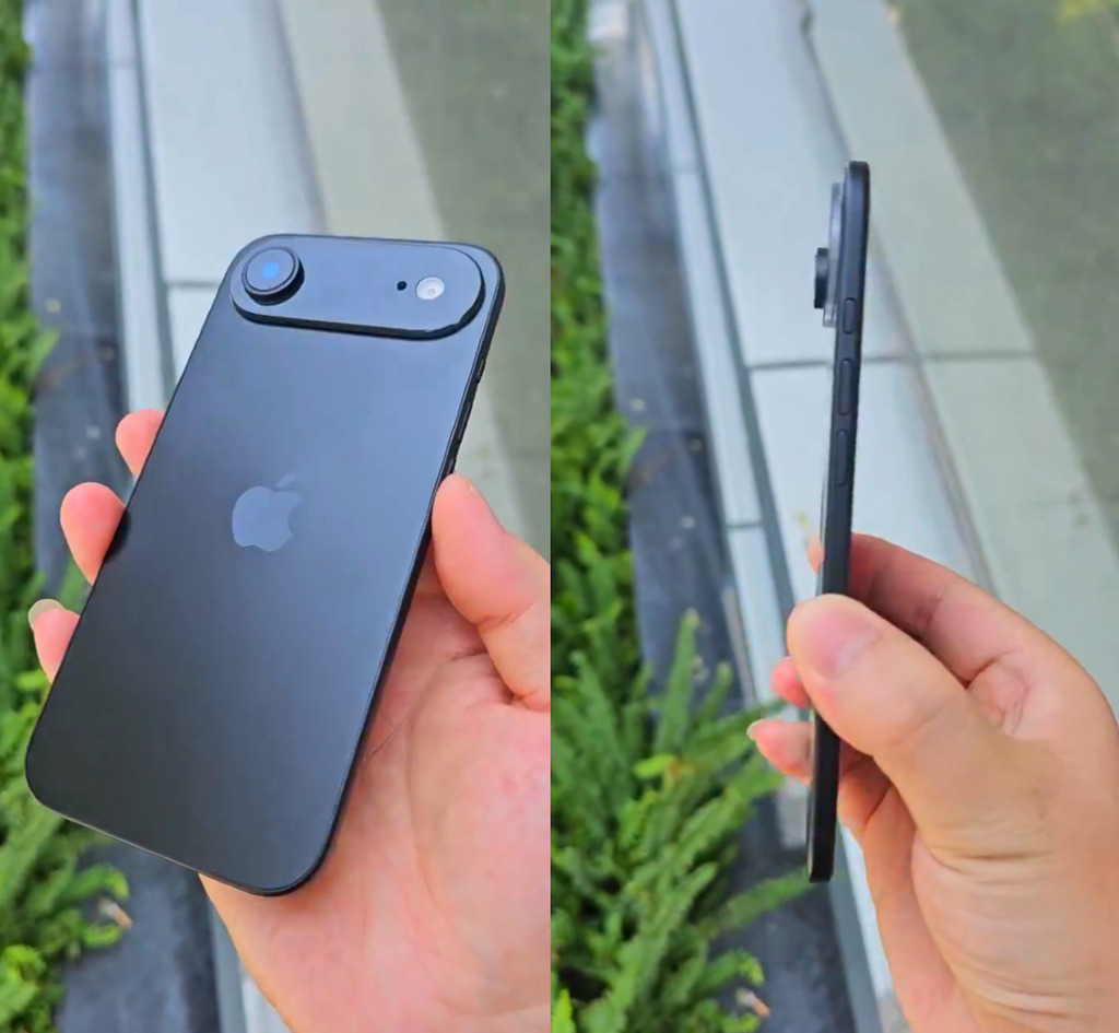 網上流傳 iPhone 17 Air 的外型。