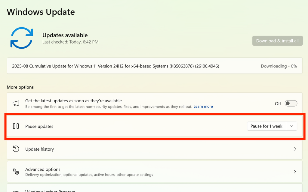 現時來說，暫停 Windows Update  4 星期靜觀其變似乎是最穩妥的選擇。