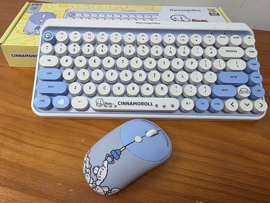 Thecoopidea x Sanrio Cinnamoroll 無線鍵盤及滑鼠套裝