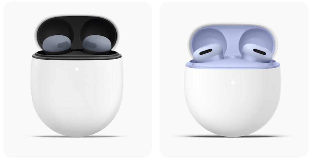 還有兩款 Pixel Buds 分別是 Buds Pro 2（左）及 Buds 2a。