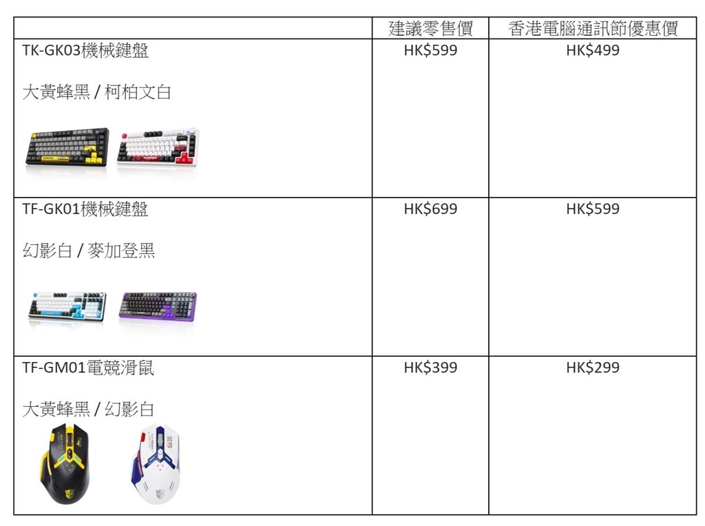 變形金剛電競系列會場優惠