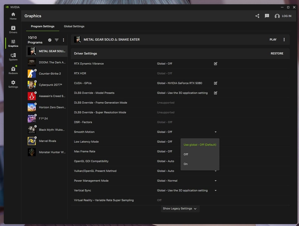 RTX 卡可在最新驅動程式下以 NVIDIA APP 啟用「SMOOTH MOTION」外部影格生成