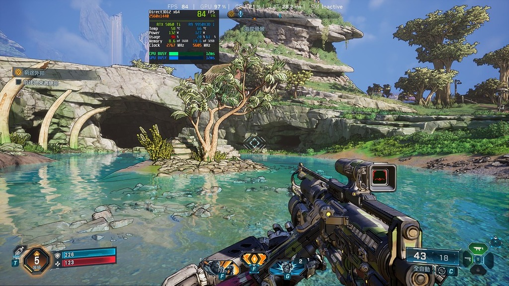 RTX 5060 TI 16GB 「高」及進階調校後仍有 80FPS 水平。
