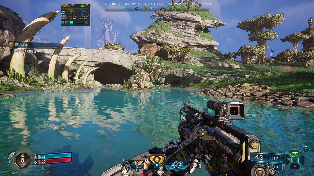 RTX 5080 16GB,4K DLSS 效能的「高」畫質大概為 80FPS。