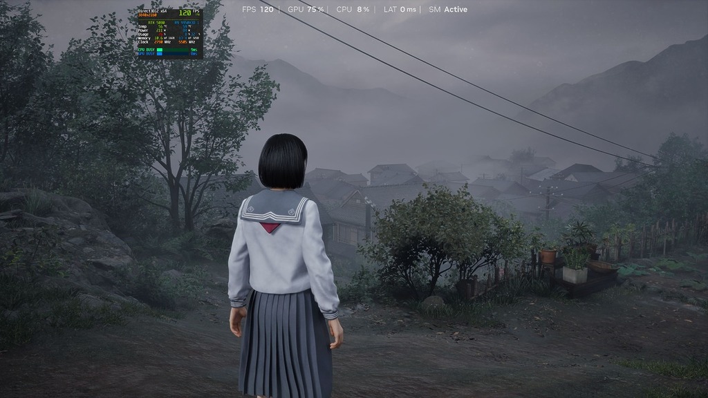 RTX 5080「畫質優先」+ DLSS 反鋸齒品質為「畫質優先」升頻配合「SMOOTH MOTION」倍幀能有 4K120FPS