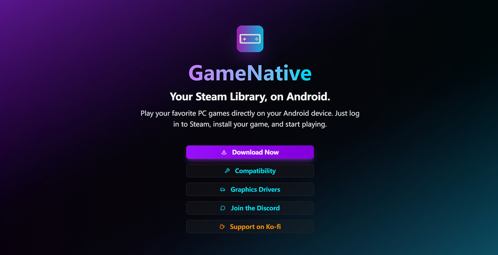 GameNative 可讓 Android 用戶存取 Steam 遊戲庫，並在手機上執行 Steam 平台的遊戲。