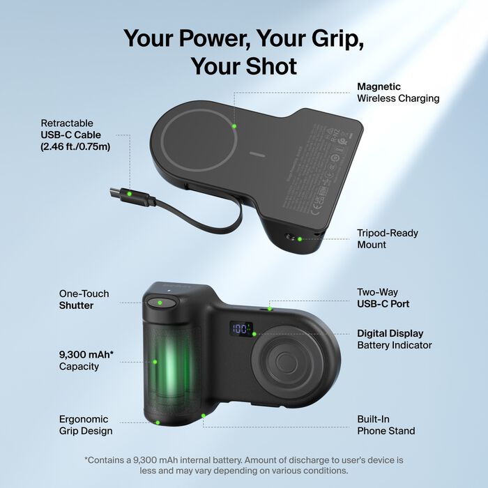 Belkin Stage PowerGrip 結合相機手柄與充電,而且功能多多。