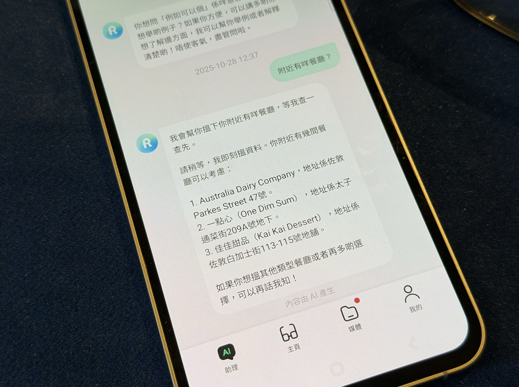 程式中可以查看跟 AI 溝通內容。