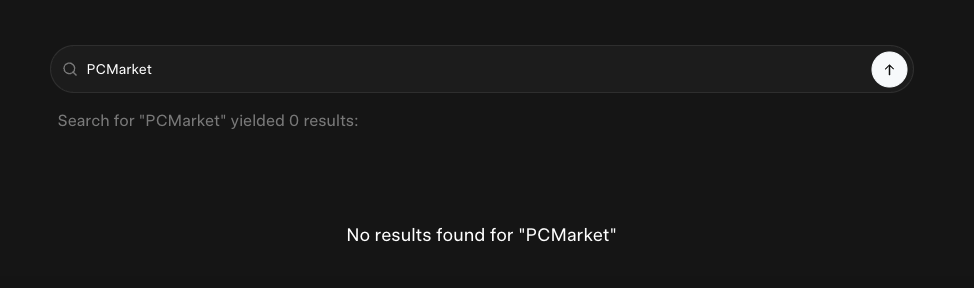 以「PCMarket」來搜尋找不到相關條目。