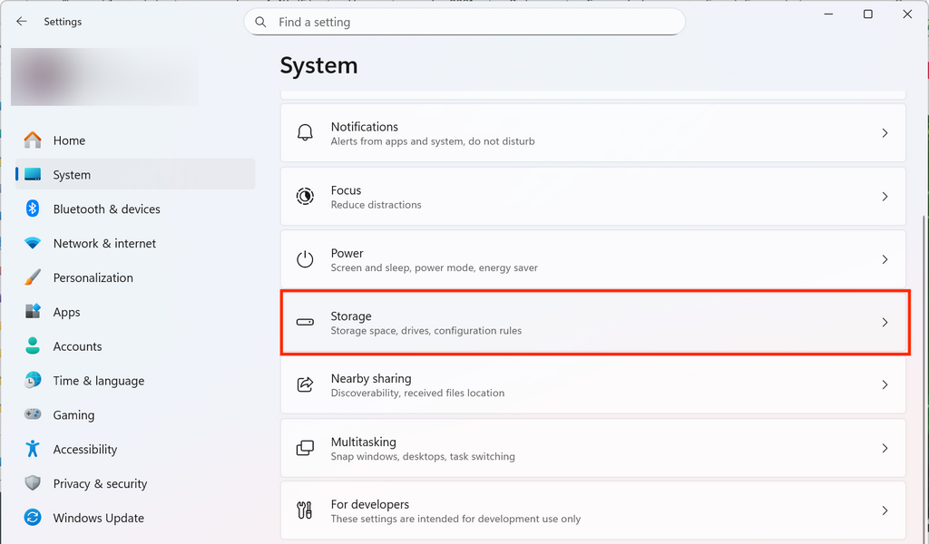 1. 在「Setup」到 System > Storage;