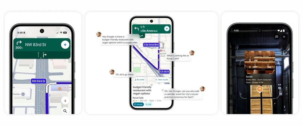 Google 正式為 Google Maps 導入 Gemini AI,讓地圖的使用變得更人性化,更能滿足道路使用者的需要。新版本將會改善導航功能的表達方式、加入實況交通路況、整合 Google Gemini 和 Google Lens,提供更全面的地標資訊。
