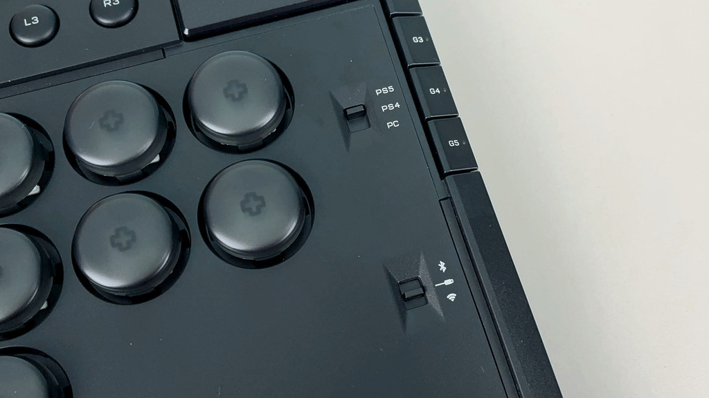 模式切換開關及各個功能鍵。