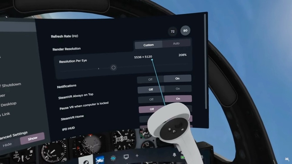 每眼解像度推高到 5208 x 4816 甚至更高。（來源：VoodooDE VR）