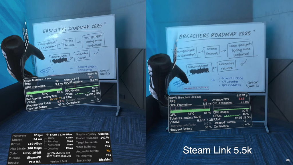 在開發者預覽版 Steam Link 遊戲畫面清晰不少。（來源：MrTechcat）