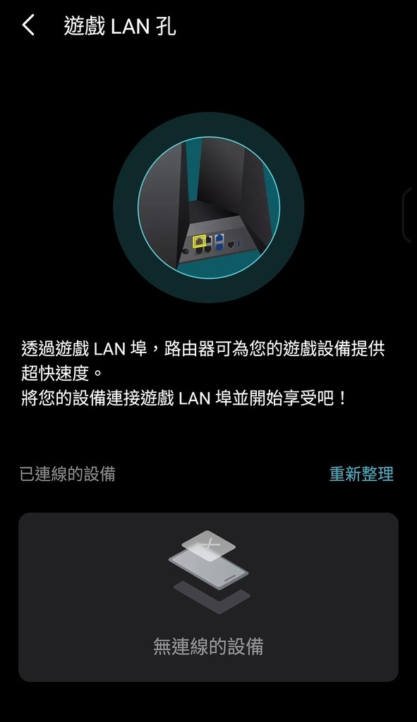 可以指定 LAN 連接埠作專用 Gaming Port 。