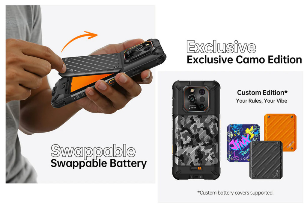 RugOne Xever 7 系列一大特色是可更換電池設計。