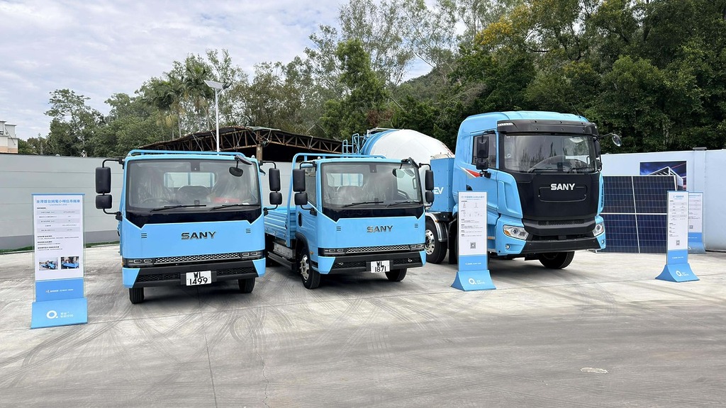 更有全港首部純電混凝土車