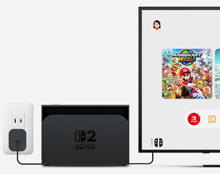 要將 Nintendo Switch 2 的影像輸出到電視或電腦屏幕，會需要透過原裝的底座才可以。