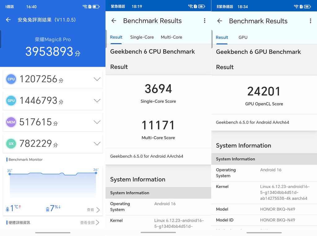 新機的 Antutu 跑分達 395 萬分，效能方面相信不用懷疑。