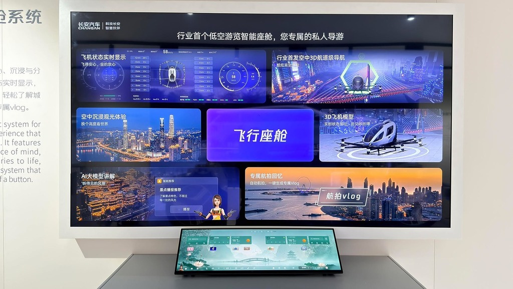 座艙內有一個很大型屏幕，但據現場職員解說，這個屏幕並非用來控制飛行器⋯⋯有關飛行器的操作同樣是由操作員在遠程控制⋯⋯