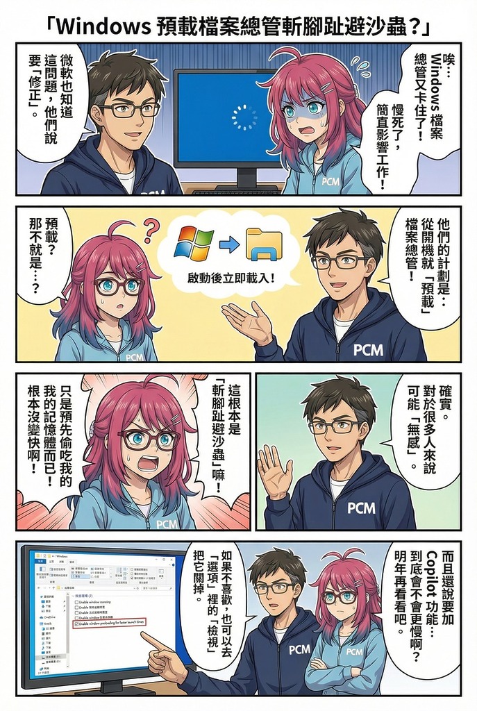 解決 Windows 檔案總管慢問題　預載檔案總管斬腳趾避沙蟲？