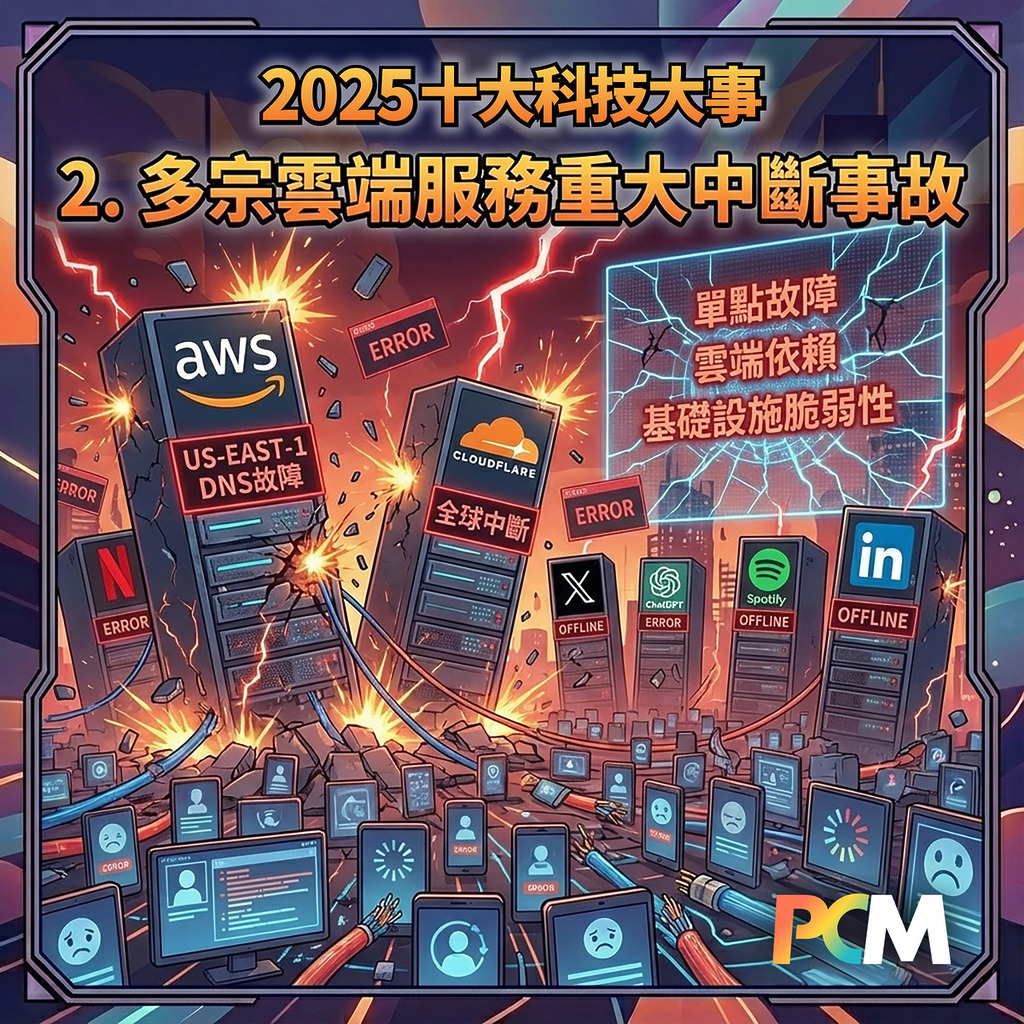 2. 多宗雲端服務重大中斷事故