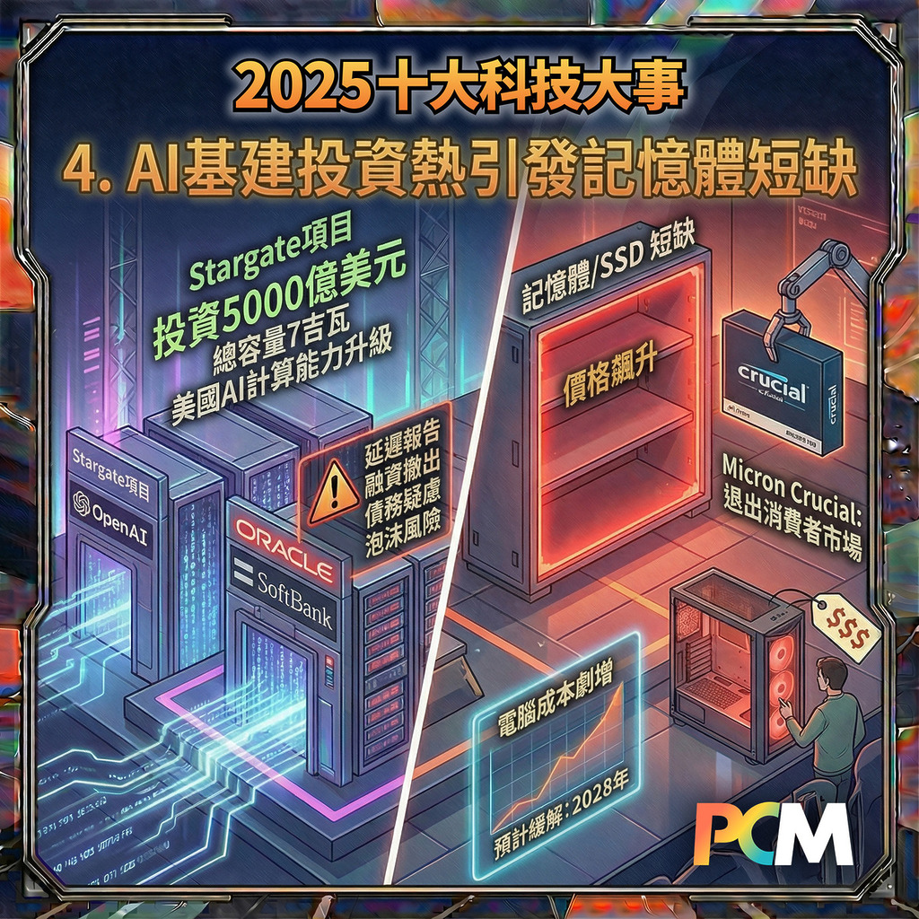 4. AI 基建投資熱引發記憶體短缺