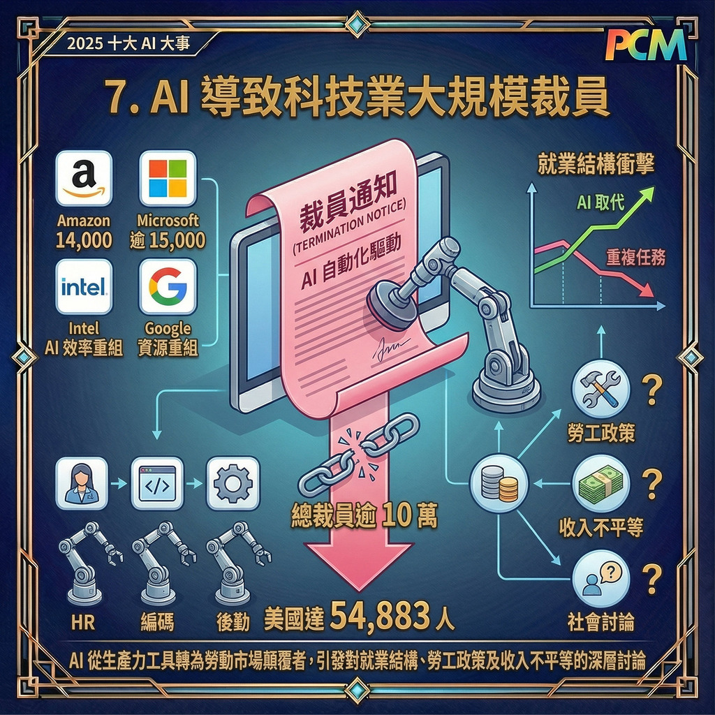 7. AI 導致科技業大規模裁員