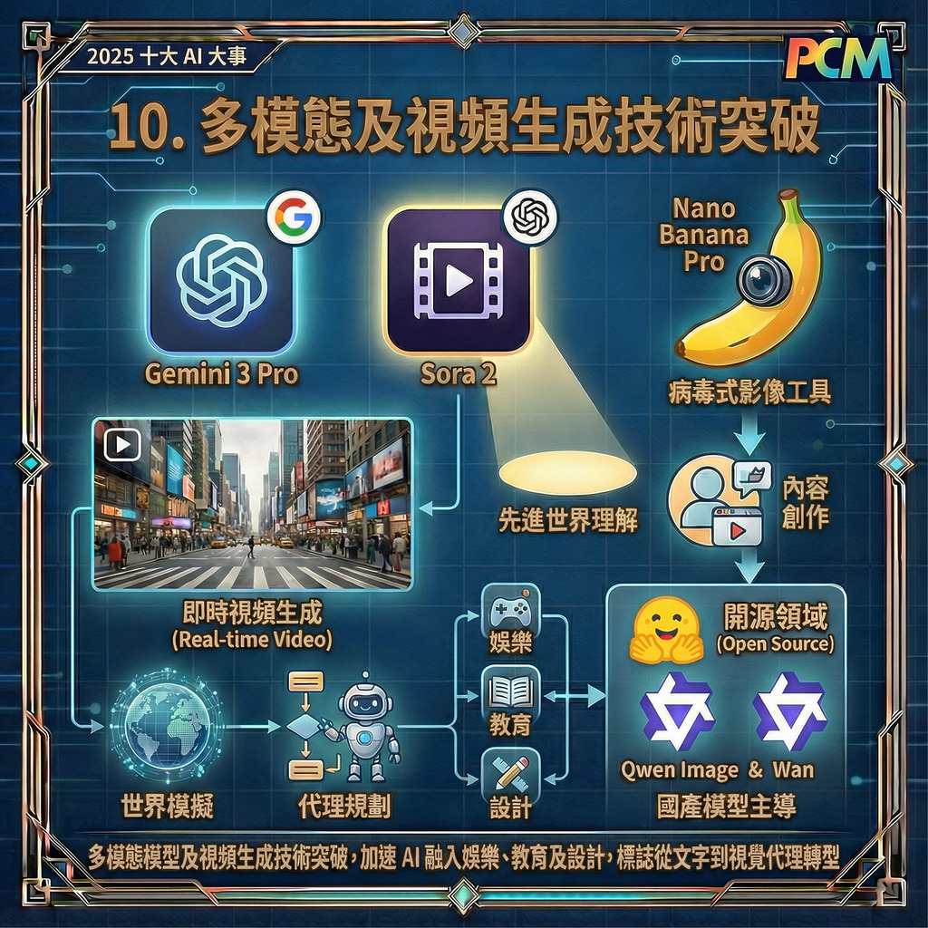 10. 多模態及視頻生成技術突破
