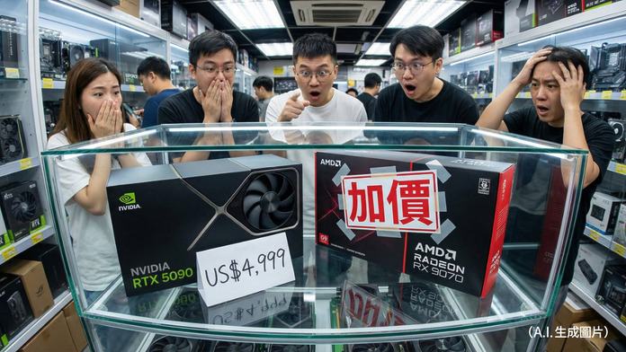 RTX 5090 飊到上 $5,000 美元 !? 韓媒指 NVIDIA 及 AMD GPU 1 月起大幅漲價