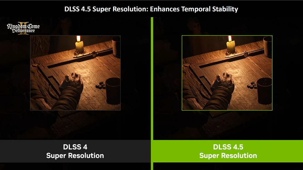 《Kingdom Come: Deliverance II》的高亮像素物件邊緣閃爍有明顯改善。