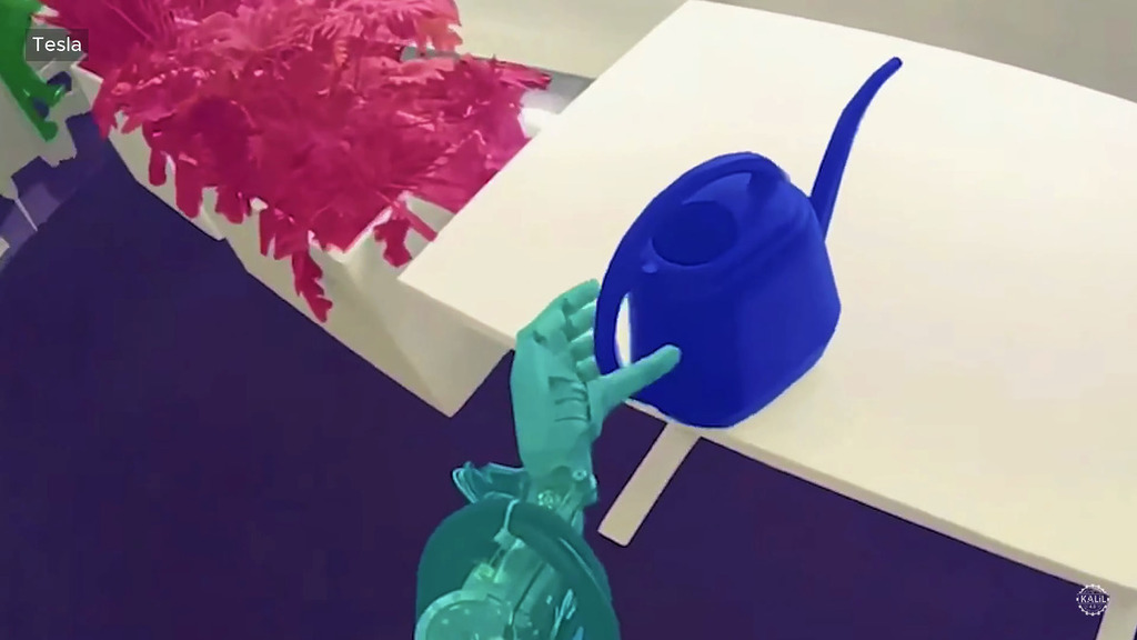 機械人利用「從模擬到現實 (Sim-to-Real)」訓練管線,在虛擬世界模擬動作上百萬次。