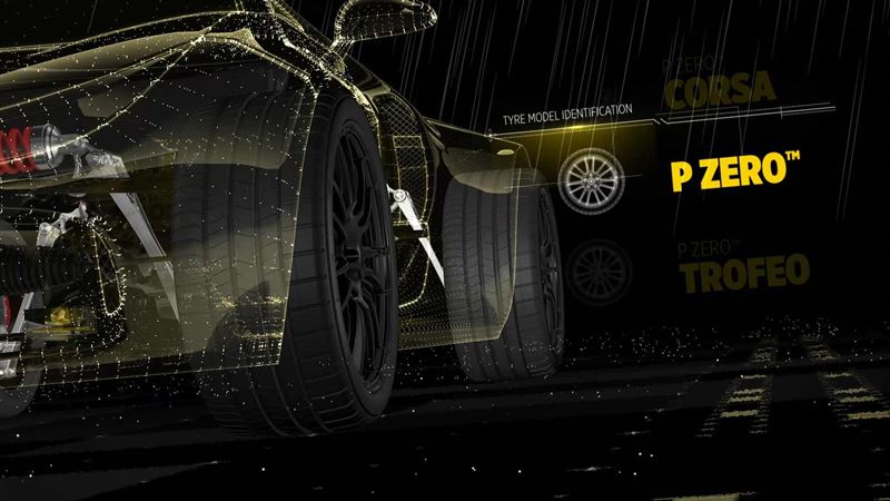Pirelli 率先發表能監測輪胎與路面狀況的「Cyber Tyre」技術，首款採用該技術的是 Pirelli P Zero 系列輪胎。