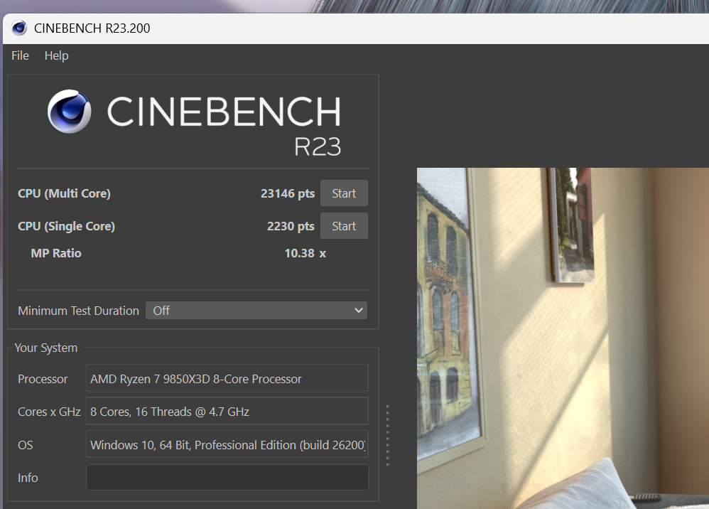 CineBench R23 nT 得分 23,146