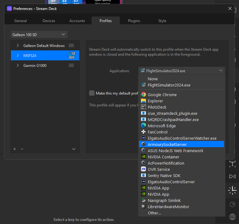 設定只要指定軟件在幕前執行便會自動切換到該 Profile，使用起來就更加方便。