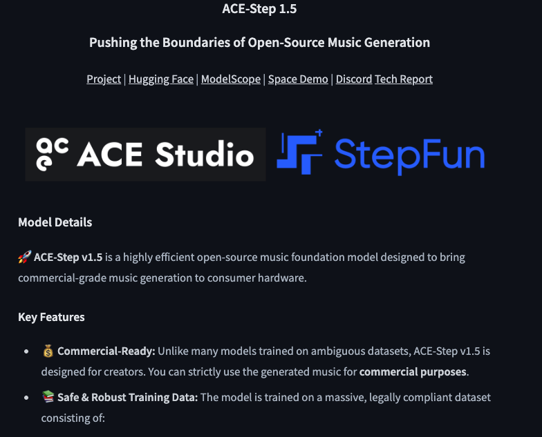 月初推出的 ACE-Step 1.5 被譽為開源版 SUNO。