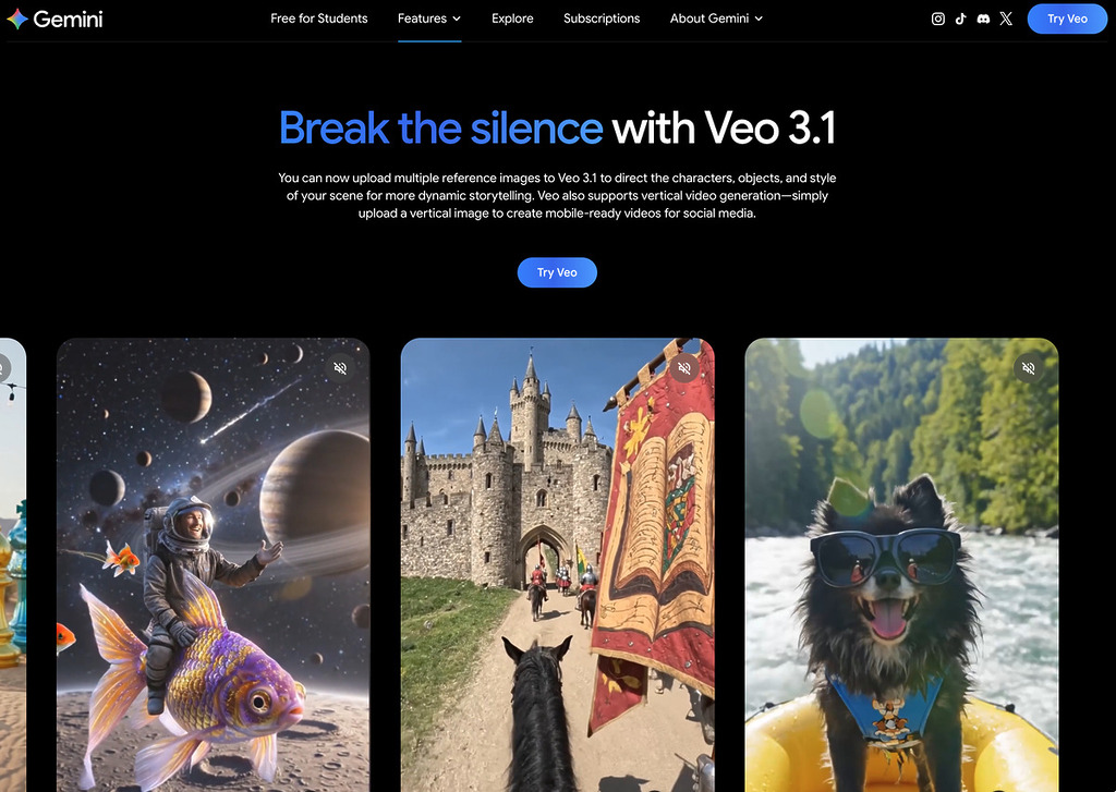 Google 去年 10 月推出影片生成模型 Veo 3.1,但不久就被其他更強勁模型追過。