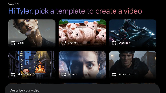 gemini-add-veo-3-1-template-simplify-video-generation-01 Gemini 新增 Veo 3.1 範本 快速由素材生成罐頭影片