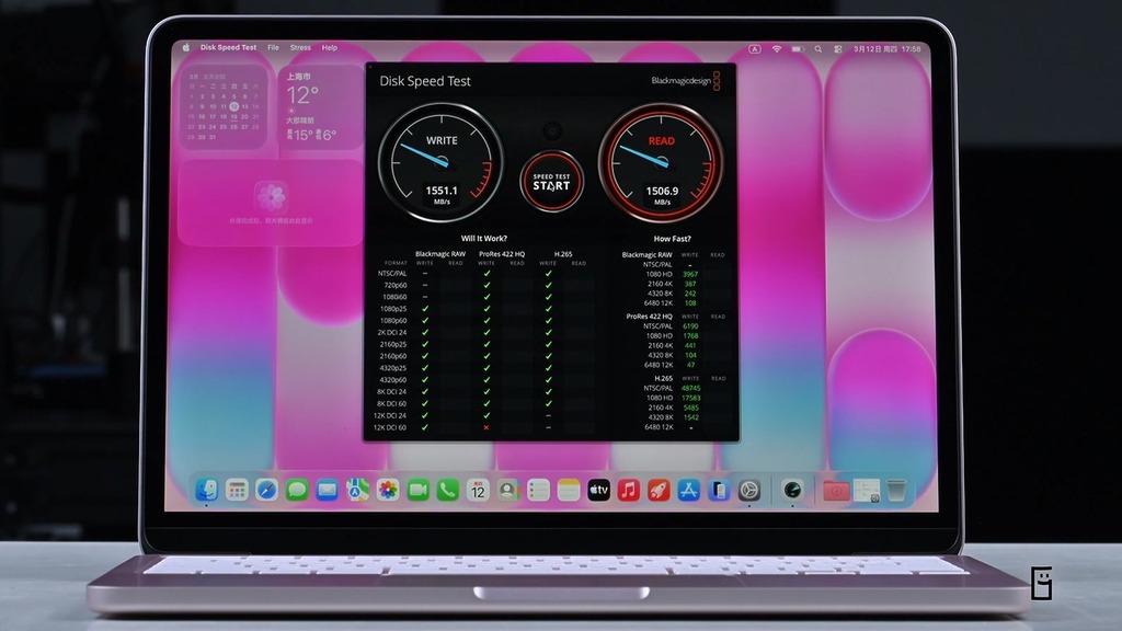 升級後寫入及讀取速度分別為 1,551.1MB/s 及 1,506.9MB/s，寫入速度較升級前稍高。