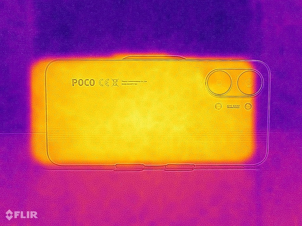 在靜靜狀態下手機最高大約 29 度左右。